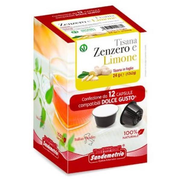 12 capsule compatibili Nescafè Dolce Gusto Tisana Zenzero e Limone