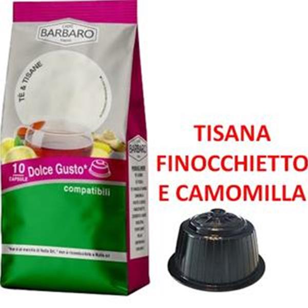 100 capsule compatibili Nescafè Dolce Gusto Tisana Finocchietto e Camomilla