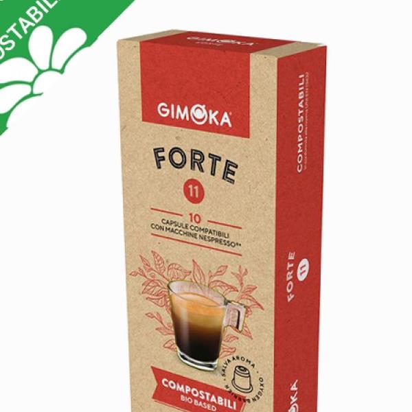 10 capsule Caffè Miscela Forte compostabile per Nespresso